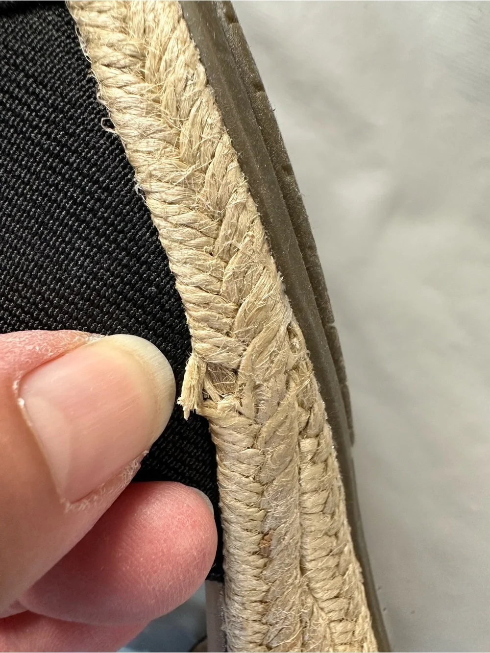 Kelly & Katie Black Canvas Espadrille Adjustable strap. Size 8.5